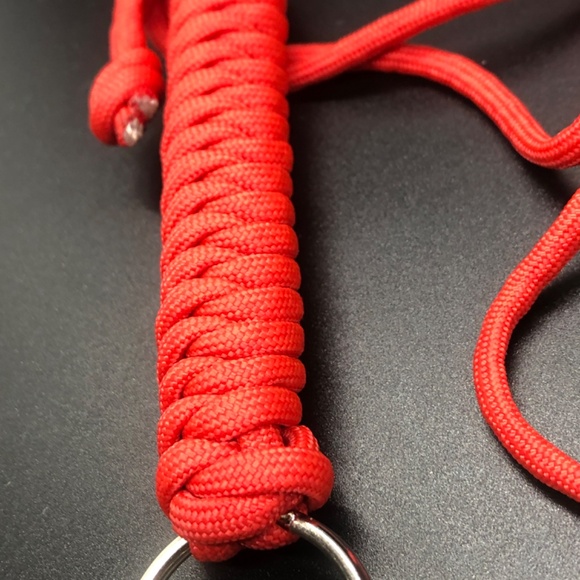 Id Lanyard Red Paracord Key Chain Necklace 18" - Picture 4 of 10